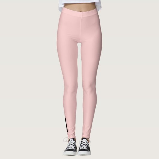 Eenvoudig modern Roos kwarts Leggings (Voorkant)