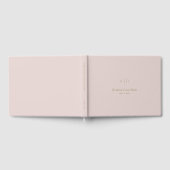 Eenvoudig Modern Roze Beige Goud Bruiloft Gastenbo Gastenboek (Volledig)
