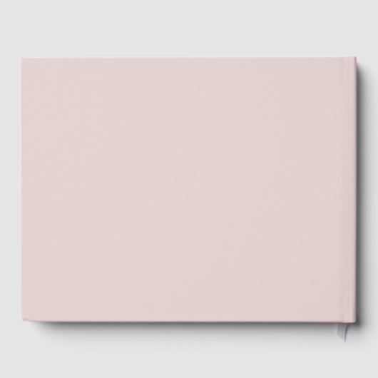 Eenvoudig Modern Roze Beige Goud Bruiloft Gastenbo Gastenboek (Achterkant)