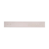 Eenvoudig Modern Roze Beige Monogram Wraparound La Adreslabel Wikkel (Individueel)