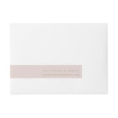 Eenvoudig Modern Roze Beige Monogram Wraparound La Adreslabel Wikkel (Voorkant)