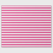 Eenvoudig Modern Roze en White Striped minimalist Cadeaupapier (Vlak)