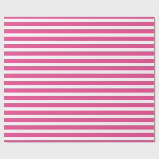 Eenvoudig Modern Roze en White Striped minimalist Cadeaupapier (Vlak)