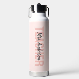 Eenvoudig modern roze leraressenfles waterfles