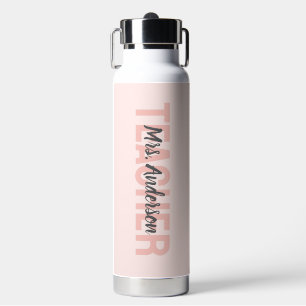 Eenvoudig modern roze leraressenfles waterfles
