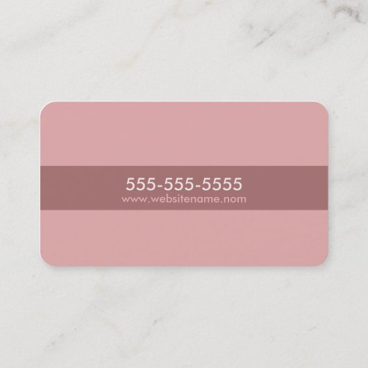 Eenvoudig Modern Roze Monogram Visitekaartje (Achterkant)