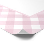 Eenvoudig Modern Roze Plaid Bow Baby shower Welkom Poster (Hoek)