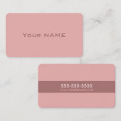Eenvoudig Modern Roze Visitekaartje (Voorkant / Achterkant)