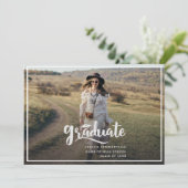 Eenvoudig, modern Rustic Afstuderen elk Afstuderen Aankondiging (Staand voorkant)