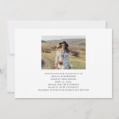 Eenvoudig, modern Rustic Afstuderen elk Afstuderen Aankondiging (Achterkant)