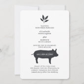 Eenvoudig modern Rustic Country Farmhouse Weddensc Kaart (Voorkant)