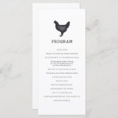 Eenvoudig modern Rustic Country Farmhouse Weddensc Programmakaart (Voorkant / Achterkant)