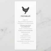 Eenvoudig modern Rustic Country Farmhouse Weddensc Programmakaart (Voorkant)