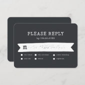 Eenvoudig modern Rustic Country Farmhouse Weddensc RSVP Kaartje (Voorkant / Achterkant)