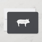 Eenvoudig modern Rustic Country Farmhouse Weddensc RSVP Kaartje (Achterkant)