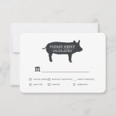Eenvoudig modern Rustic Country Farmhouse Weddensc RSVP Kaartje (Voorkant)
