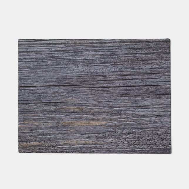 Eenvoudig modern Rustic Grey Wood Grain Boerderij  Deurmat (Voorkant)