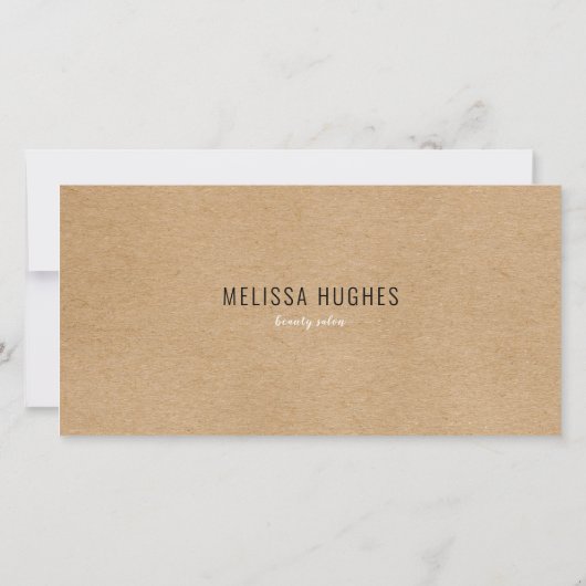 Eenvoudig modern Rustic Kraft Cadeaucertificaat (Achterkant)