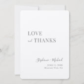 Eenvoudig modern Rustic Love and Bedankt Kraft Wed (Voorkant)