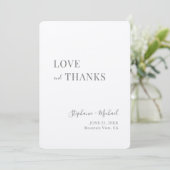 Eenvoudig modern Rustic Love and Bedankt Kraft Wed (Staand voorkant)