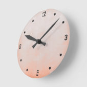 Eenvoudig, modern Rustic Peach Grey Abstract Ronde Klok (Hoek)