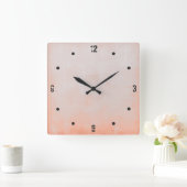 Eenvoudig, modern Rustic Peach Grey Abstract Vierkante Klok (Huis)