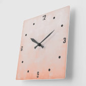 Eenvoudig, modern Rustic Peach Grey Abstract Vierkante Klok (Hoek)