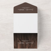 Eenvoudig modern Rustic Wood buitenshuis All In One Uitnodiging (Buitenkant)