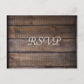 Eenvoudig Modern Rustiek Bruiloft RSVP Briefkaart (Voorkant)