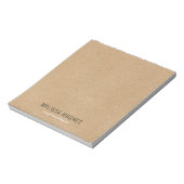 Eenvoudig Modern Rustiek Kraft Boho Notitieblok (Linkerzijde)