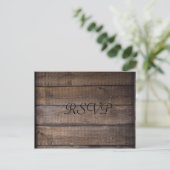 Eenvoudig Modern Rustiek Zwart & Bruin Bruiloft RS Briefkaart (Staand voorkant)