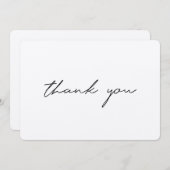 Eenvoudig modern Rustisch script Brown Kraft Gener Bedankkaart (Voorkant / Achterkant)