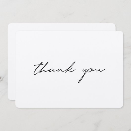 Eenvoudig modern Rustisch script Brown Kraft Gener Bedankkaart (Voorkant / Achterkant)