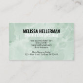 Eenvoudig Modern Sage Green Monogram Visitekaartje (Achterkant)