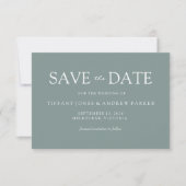Eenvoudig modern Sage Green Wedding Save the date (Voorkant)