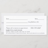 Eenvoudig modern Salon Spa Lavender Gift Certifica (Achterkant)