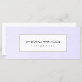 Eenvoudig modern Salon Spa Lavender Gift Certifica (Voorkant / Achterkant)