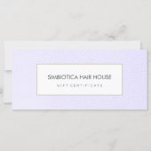 Eenvoudig modern Salon Spa Lavender Gift Certifica (Voorkant)