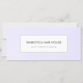 Eenvoudig modern Salon Spa Lavender Gift Certifica