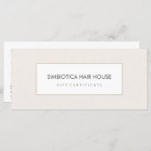 Eenvoudig modern Salon Spa Pink Cadeaubon (Voorkant / Achterkant)