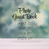 Eenvoudig Modern Schattige Fotogastenboek Sign Acryl Bord (Neutraal)