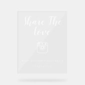 Eenvoudig Modern Schattige Social Media Sharing Si Acryl Bord (Voorkant)