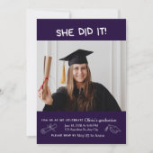 Eenvoudig Modern Schrift Foto Portret Afstuderen Kaart (Voorkant)