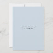 Eenvoudig modern schrift Stofblauw chic foto Save The Date (Achterkant)