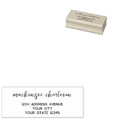 Eenvoudig modern schrifttype gepersonaliseerd reto rubberstempel (Gestempeld)