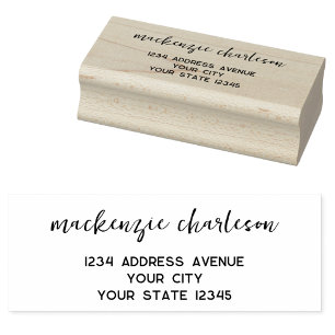 Eenvoudig modern schrifttype gepersonaliseerd reto rubberstempel