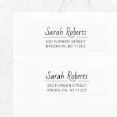 Eenvoudig Modern Script 03. Aangepast retouradres Etiket