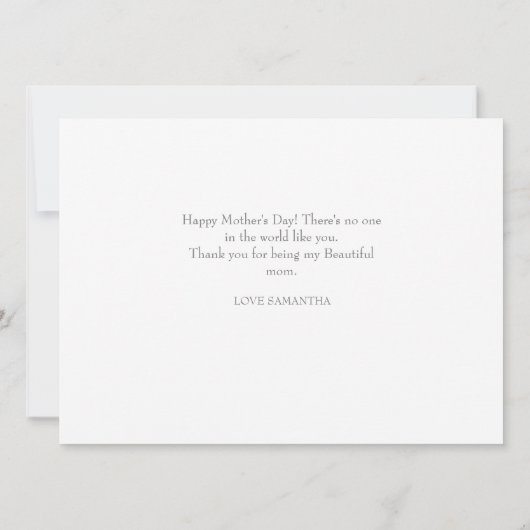 Eenvoudig Modern Script 3 Foto | Gelukkige Moederd (Achterkant)