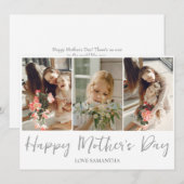 Eenvoudig Modern Script 3 Foto | Gelukkige Moederd (Voorkant / Achterkant)