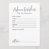 Eenvoudig modern script Afstudeeradvies & wensen Advieskaart (Voorkant)